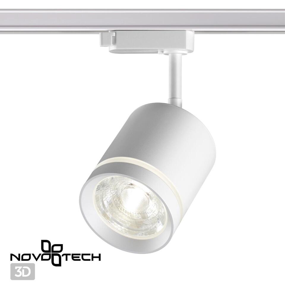 Фото №7  NOVOTECH 358802 PORT NT21 236 белый Светильник трековый однофазный трехжильный IP20 LED 15W 1300Лм 4000K 85-265V ARUM