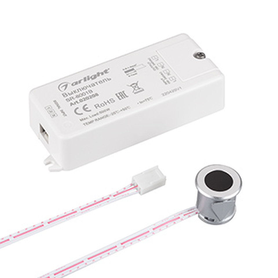 Фото №1  Arlight ИК-датчик SR-8001B Silver (220V, 500W, IR-Sensor) ( -)