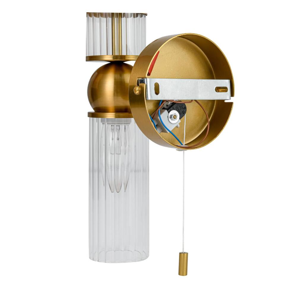 Фото №7  LUMION 8276/1W MODERNI LN26 161 латунь/прозрачный, металл/стекло Бра Е14 1*40W 220V DENVER