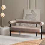 Превью фото №4  Диван Top concept Диван Бигги, шенилл Puffy beige / опоры черные