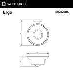Превью фото №2  Мыльница подвесная WHITECROSS Ergo ER2220BL (черный мат)
