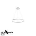 Превью фото №1  Подвесной светильник NOVOTECH 359449 OVER NT24 296 белый Светильник подвесной диммир. со сменой цв.темпер. (пульт ДУ/прилож. Smart Life) IP20 LED 50/12W 85-265V 3000-6000К SOTTO