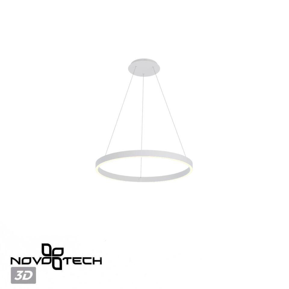 Фото №7  Подвесной светильник NOVOTECH 359449 OVER NT24 296 белый Светильник подвесной диммир. со сменой цв.темпер. (пульт ДУ/прилож. Smart Life) IP20 LED 50/12W 85-265V 3000-6000К SOTTO