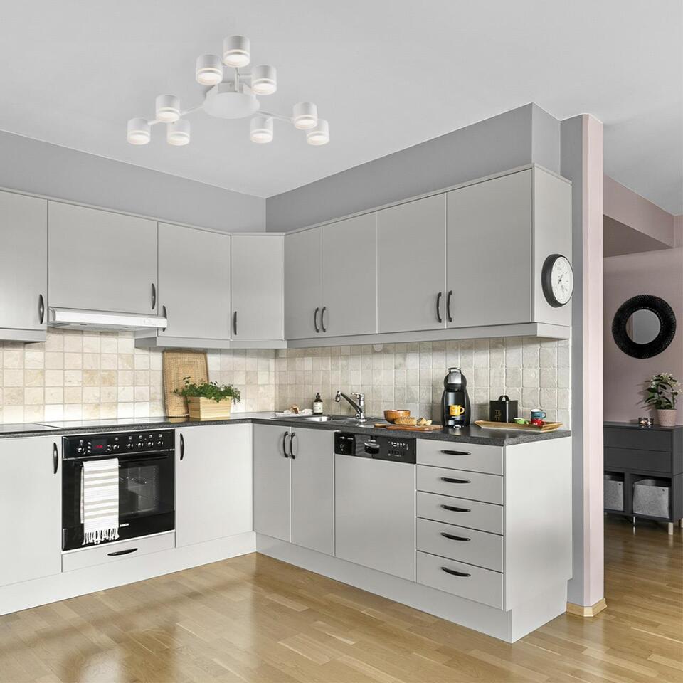 Фото №8  Подвесной светильник LUMION 8232/8 COMFI LN26 230 черный/прозрачный, металл/стекло Светильник подвесной LED GX70 8*10W 220V NATALINA