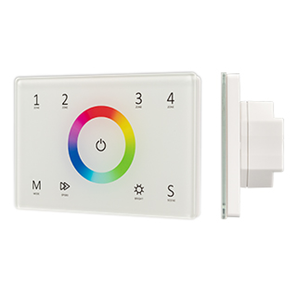 Фото №1  Arlight Панель Sens SMART-P83-RGB White (230V, 4 зоны, 2.4G) ( IP20 Пластик, 5 лет)