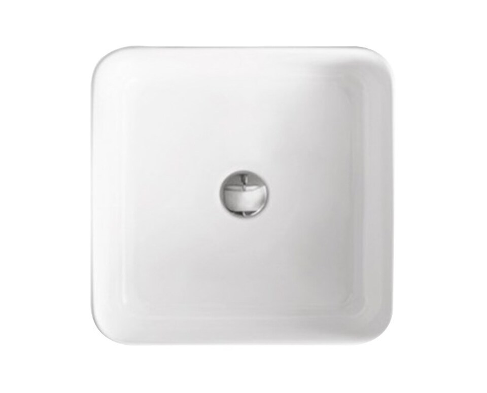 Фото №6  Раковина 40887 / PKU+ Althea Kuadro+ раковина накладная 40x40  Белый глянец