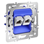Превью фото №1  Розетка VOLTUM Механизм розетки компьютерной двойной RJ45+RJ45 кат.6, S70
