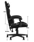 Превью фото №10  Кресло спортивное TopChairs Shadow черно-синий