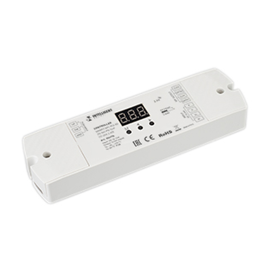 Фото №1  IARL INTELLIGENT ARLIGHT Контроллер SMART-SPI-302-82-2G-SH-PS-SUF (12-24V, 2.4G) ( IP20 Пластик, 5 лет)
