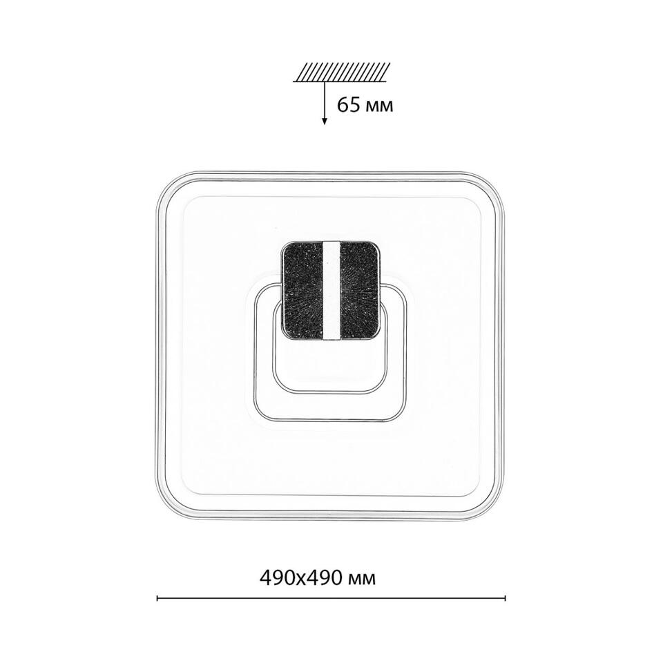 Фото №10  SONEX 7786/85L PIKO LED SN 607 Светильник металл/белый/бронза LED 85Вт 3000-6500K 490х490 IP20 пульт ДУ GEMINI