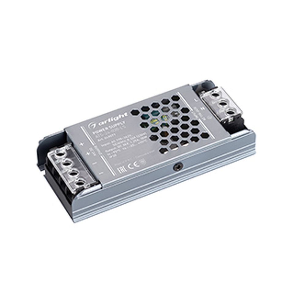 Фото №1  Arlight Блок питания ATS-24-030-LS (24V, 1.25A, 30W) ( IP20 Сетка, 5 лет)