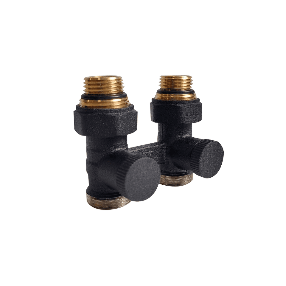 Фото №1  Узел нижнего подключения КЗТО PREMIUM 1/2ʹ х 3/4ʹ Eurokonus, прямой RAL 1T103S9005