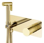 Превью фото №1  Boheme Смеситель гигиенический STICK GOLD DIAMOND GOLD