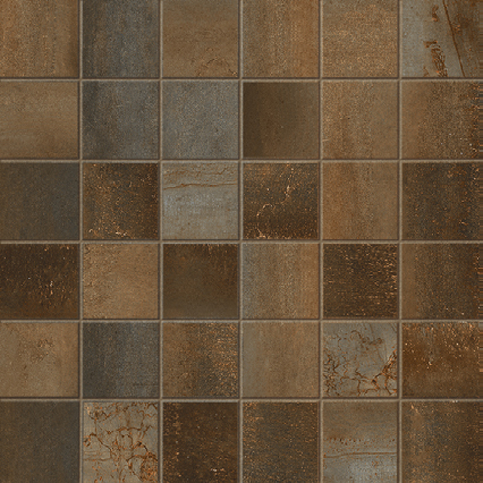 Фото №1  Мозаика ASCOT Мозаика MIX STEELWALK RUST RETT ( 36PZ ) 29,6X29,6
