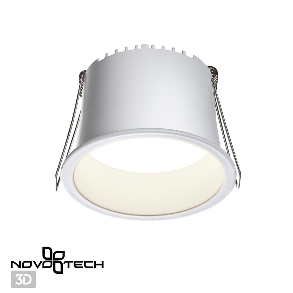 Фото №5  NOVOTECH 359234 SPOT NT23 472 белый Светильник встраиваемый светодиодный IP20 LED 9W 220V 540Лм 3000К TRAN