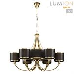 Превью фото №1  Люстра LUMION 8406/9 MODERNI LN26 000 античная бронза/черный металл/текстиль Люстра E14 6*40W + G9 3*20W 220V DEMETRA