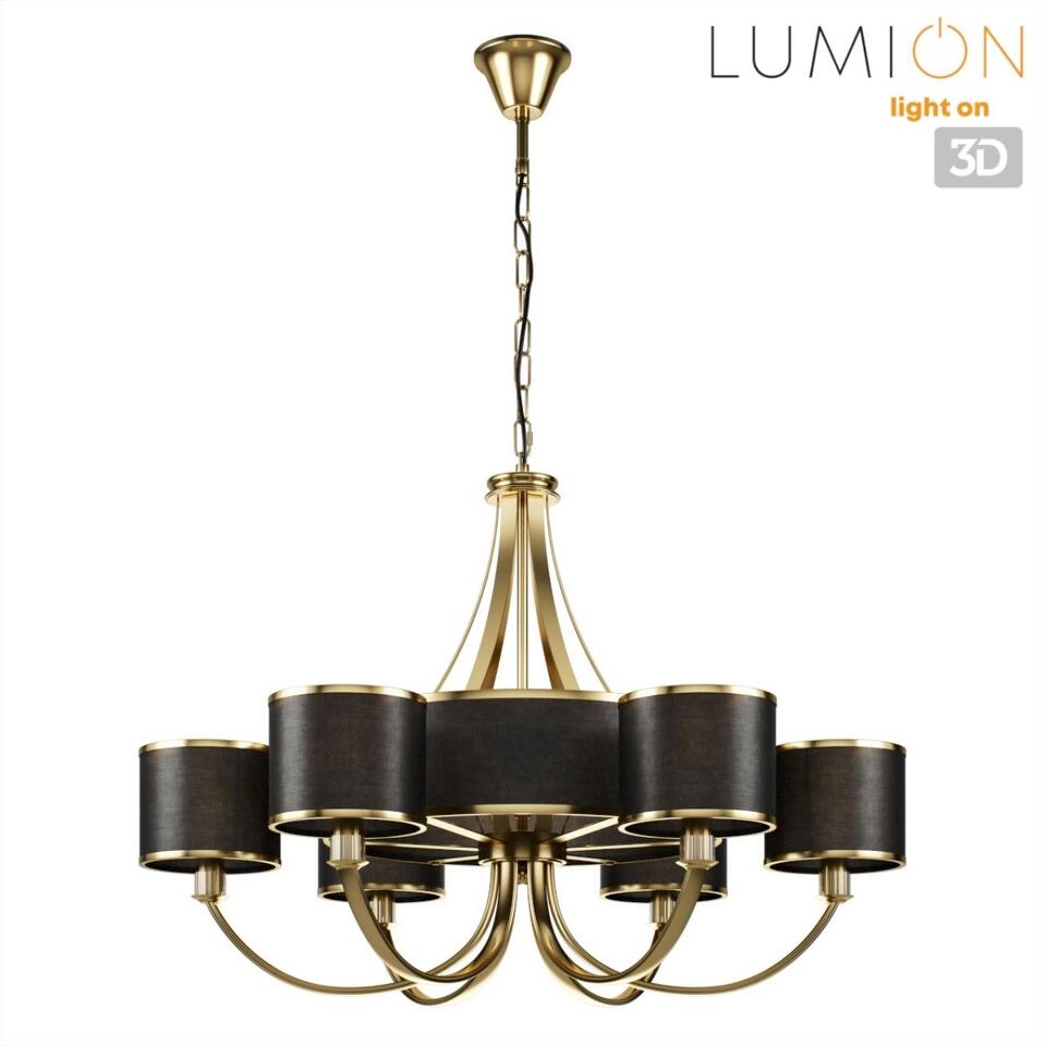 Фото №9  Люстра LUMION 8406/9 MODERNI LN26 000 античная бронза/черный металл/текстиль Люстра E14 6*40W + G9 3*20W 220V DEMETRA