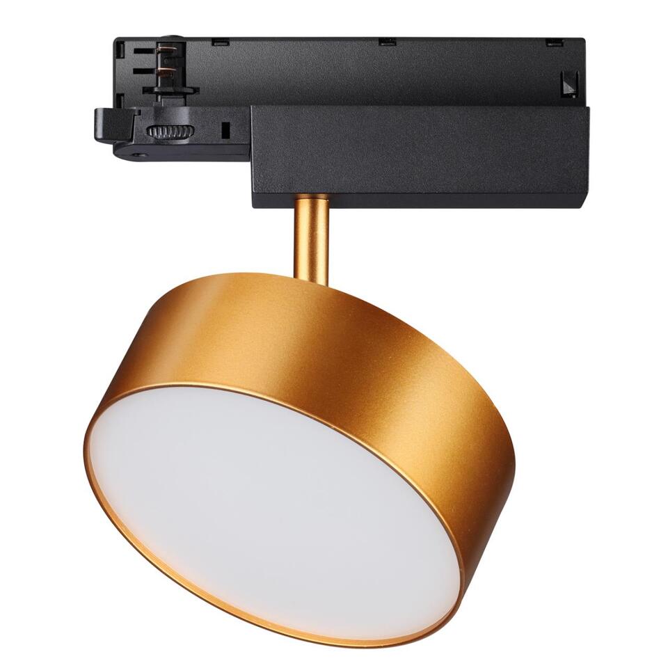 Фото №6  NOVOTECH 358760 PORT NT21 269 матовое золото Трехфазный трековый светодиодный светильник IP20 LED 24W 4000K 2100Лм 100-265V PROMETA