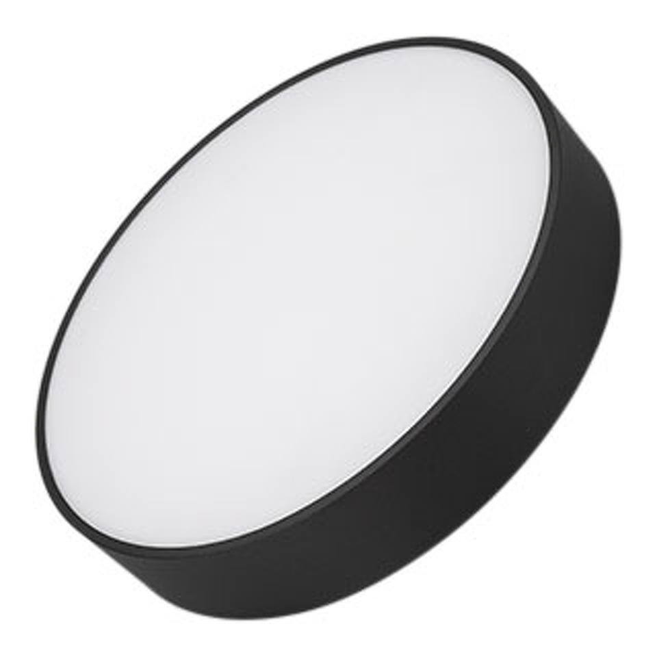Фото №1  Arlight Светильник IM-RONDO-EMERGENCY-3H-R350-33W Warm3000 (BK, 120 deg, 230V) ( IP40 Металл, 2 года)