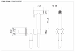 Превью фото №2  Гигиенический комплект с запорным вентилем Remer X Style INOX SS338M332ON, нержавеющая сталь
