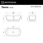 Превью фото №6  Ванна WHITECROSS Tawna 165x80 (белый мат) иск. камень