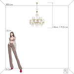 Превью фото №7  Подвесной светильник 10203/12+8 White Подвесной светильник LOFT IT Grace