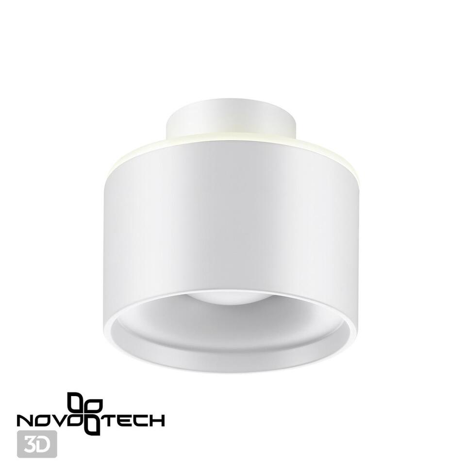 Фото №6  NOVOTECH 358970 OVER NT22 350 белый Светильник накладной с переключ. цв. температуры IP20 LED 3000К\4000К\6000К 12W вниз + 3W вверх 110-265V GIRO