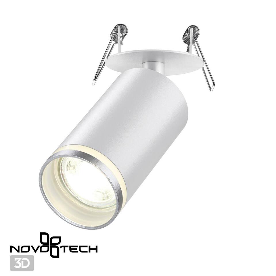 Фото №2  NOVOTECH 370880 SPOT NT22 507 белый Cветильник встраиваемый IP20 GU10 9W 220V ULAR