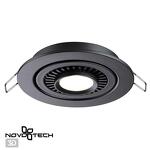 Превью фото №1  NOVOTECH 358816 SPOT NT21 466 черный Светильник встраиваемый светодиодный IP20 LED 9W 770Лм 4000K 220V GESSO