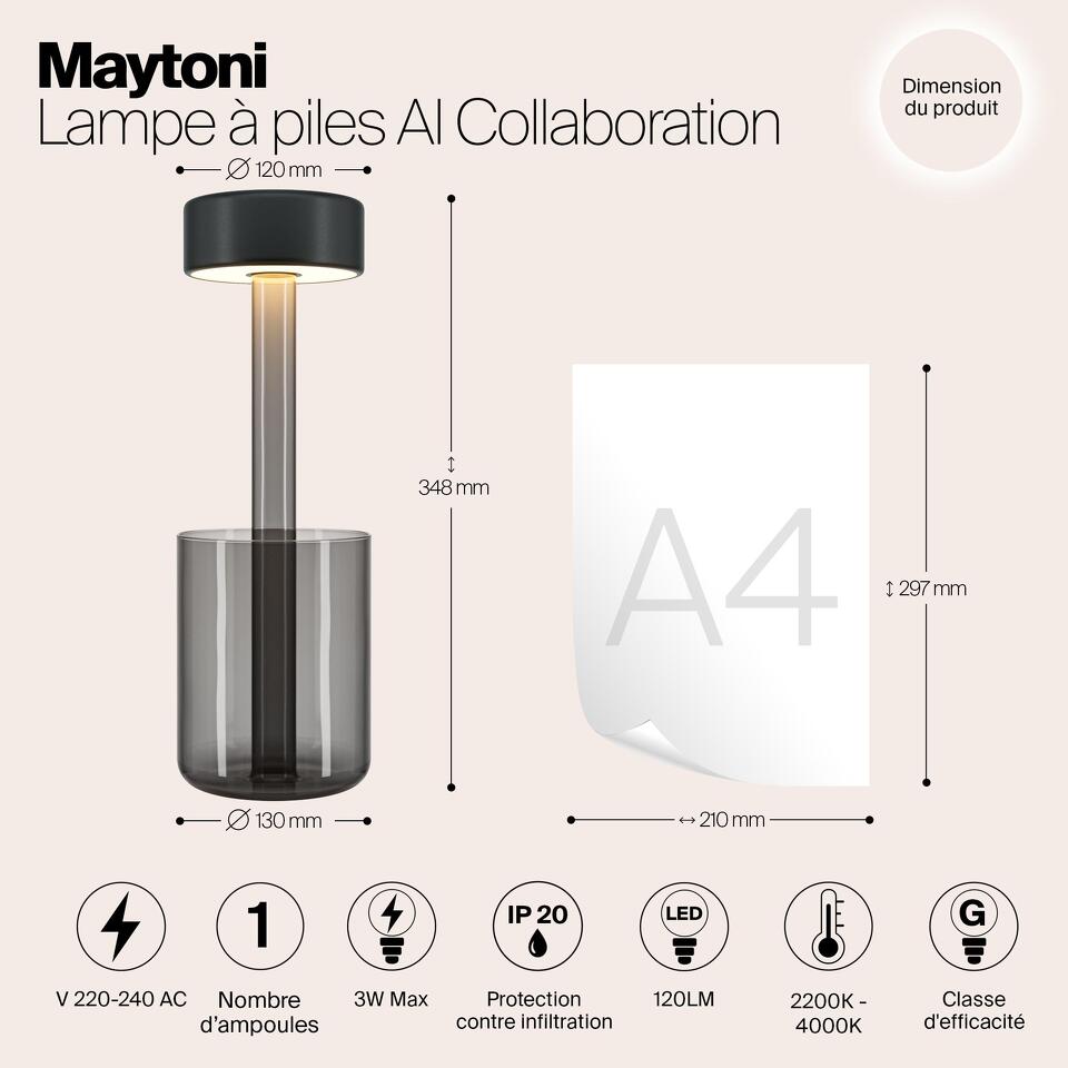 Фото №14  Настольная лампа Аккумуляторный светильник Maytoni MOD229TL-L3B3K3