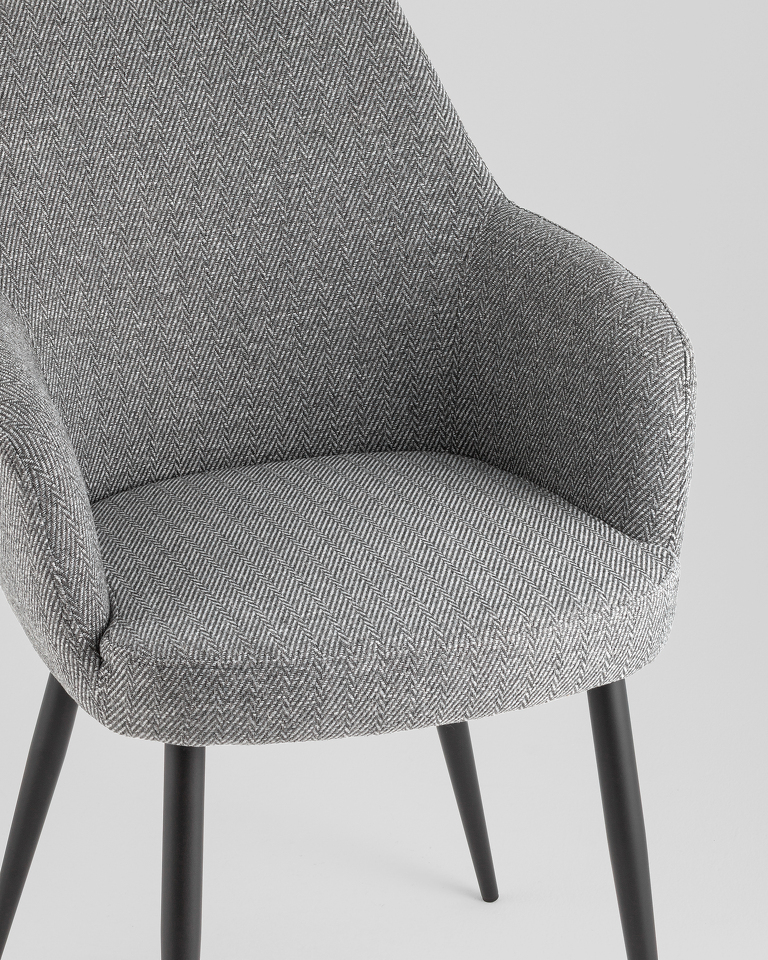 Фото №9  Стул обеденный Katys серый елочка