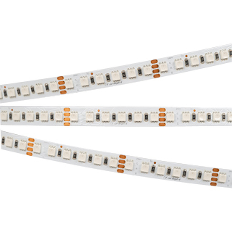Фото №1  Arlight Лента RT 2-5000 24V RGB 10mm (4040, 120 LED/m, LUX) ( 13.2 Вт/м, IP20)