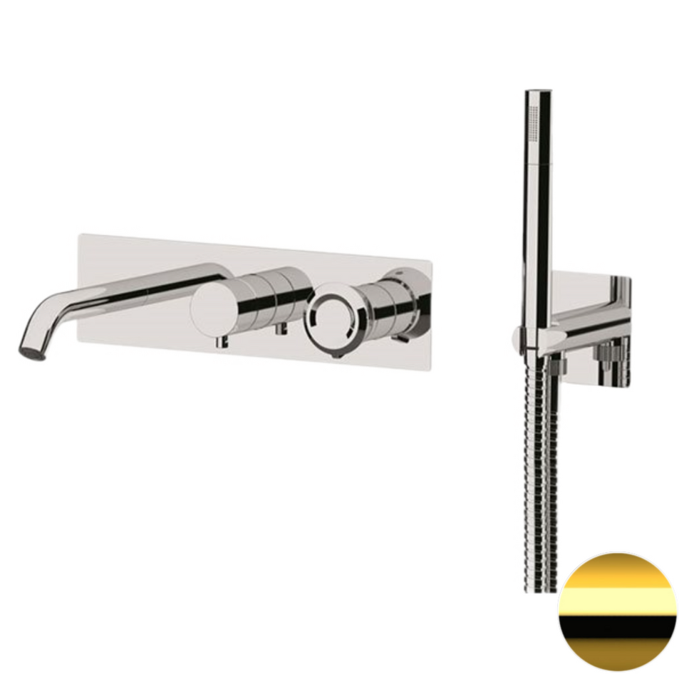Фото №2  Смеситель для ванны Remer Element ET53D2DO, золото глянцевое