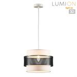 Превью фото №1  Подвесной светильник LUMION 8002/1A MODERNI LN25 000 белый, черный металл/металл, текстиль Подвес Е27 60W 220V ANIMAISA