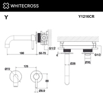 Превью фото №5  Смеситель для умывальника скрытого монтажа WHITECROSS Y Y1216CR (хром)