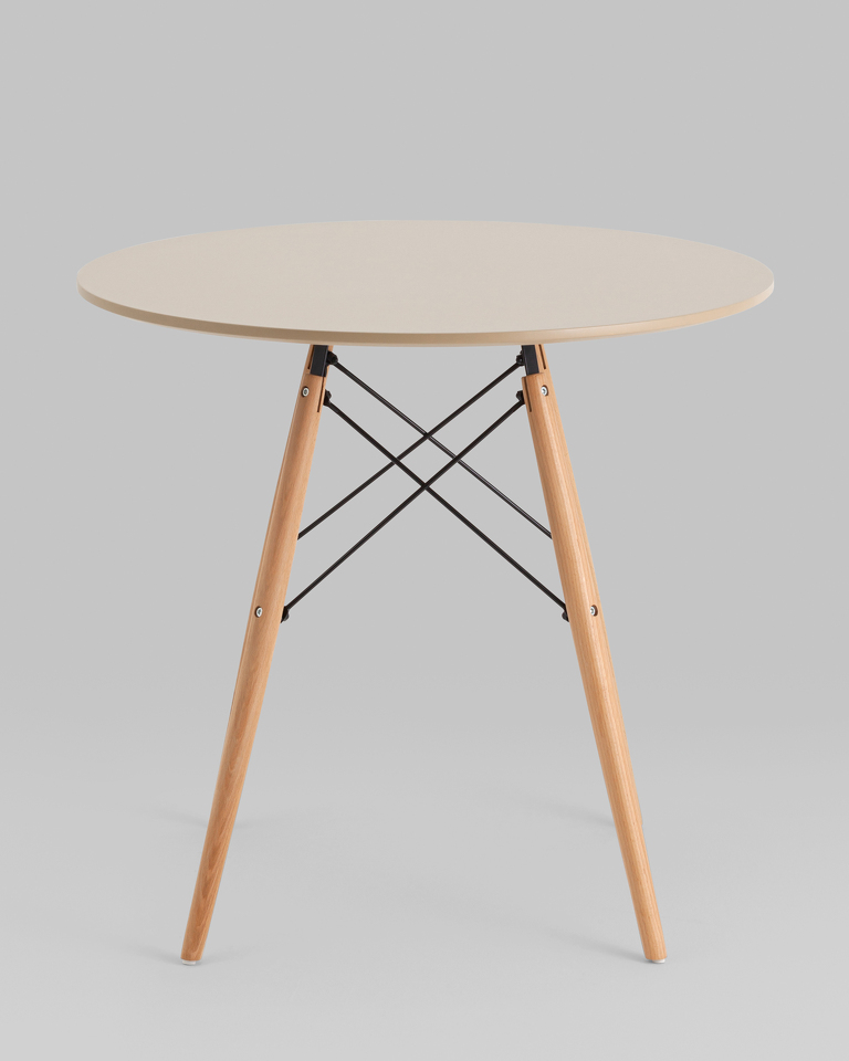 Фото №6  Стол Eames DSW NEW D80 бежевый