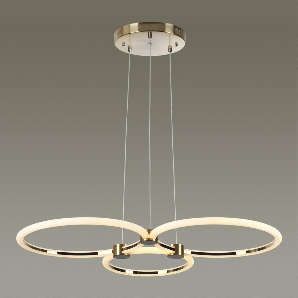 Фото №5  Подвесной светильник LUMION 5297/80L LEDIO LN23 000 золотой Светильник подвесной LED диммир. с ДУ 80W 3000-6000К 220V NOVA