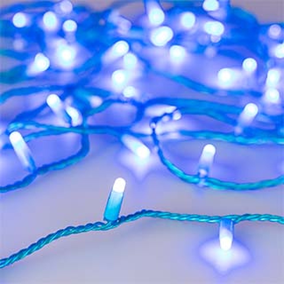 Фото №1  Ardecoled Светодиодная гирлянда ARD-STRING-CLASSIC-10000-BLUE-100LED-MILK-FLASH Blue (230V, 7W) ( IP65)