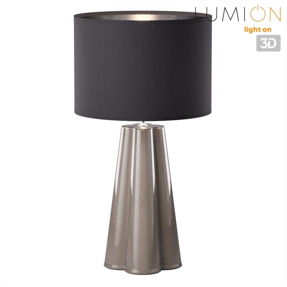 Фото №7  Настольная лампа LUMION 8125/1T COMFI LN26 478 черный/серый, керамика/текстиль Настольная лампа E27 1*60W 220V HINAMI