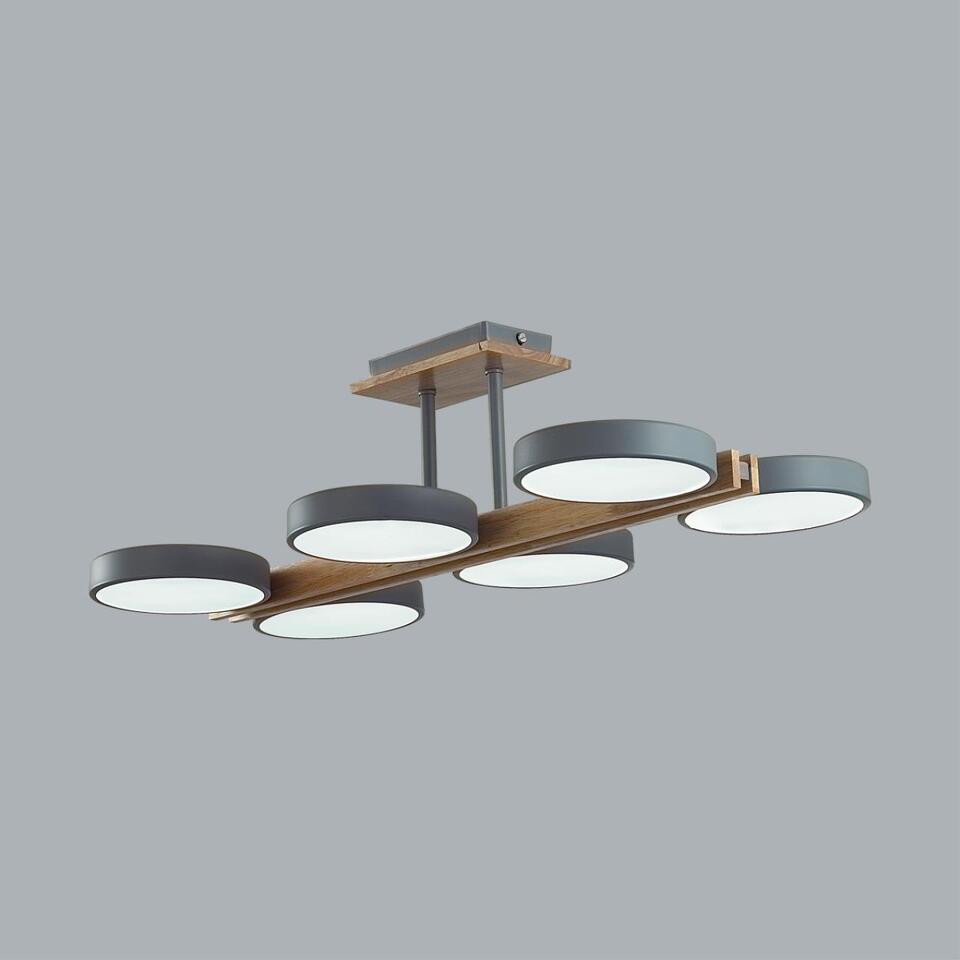 Фото №9  LUMION 8031/108CL LEDIO LN26 345 серый, дерево/металл/акрил Потолочный светильник LED 108W 3000/4000/6000К 220V PLATO
