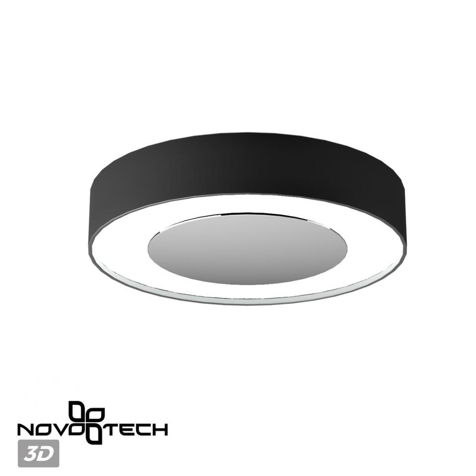 Фото №6  NOVOTECH 359277 OVER NT23 326 черный Светильник накладной светодиодный IP20 LED 18W 85-265V 1350Лм 3000К MIRROR
