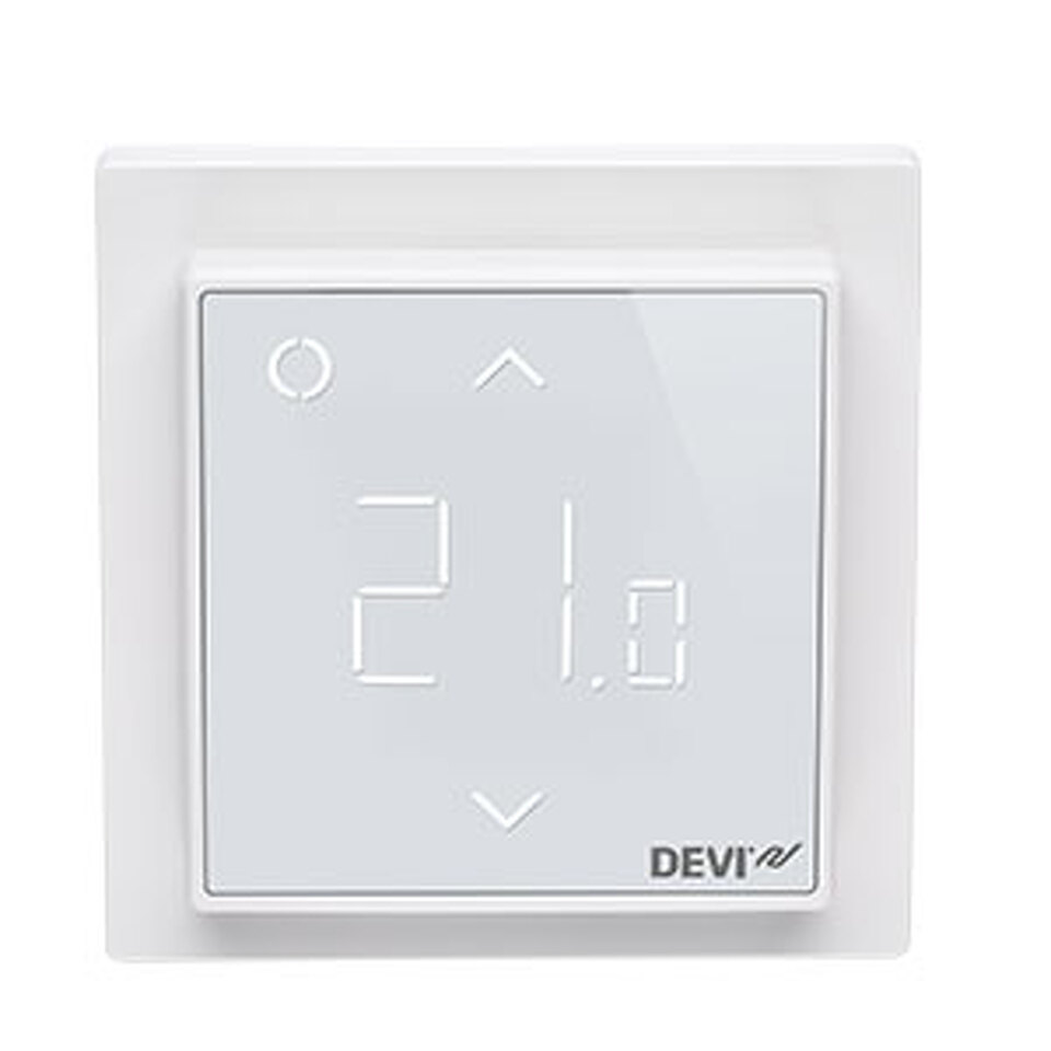 Фото №1  Терморегулятор DEVIreg™ Smart интеллектуальный с Wi-Fi, полярно-белый, 16А
