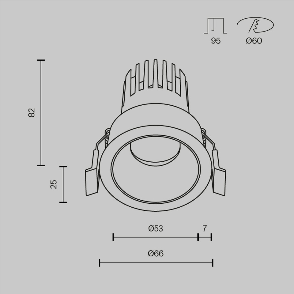 Фото №11  Встраиваемый светильник Technical DL115-10W-3K-B