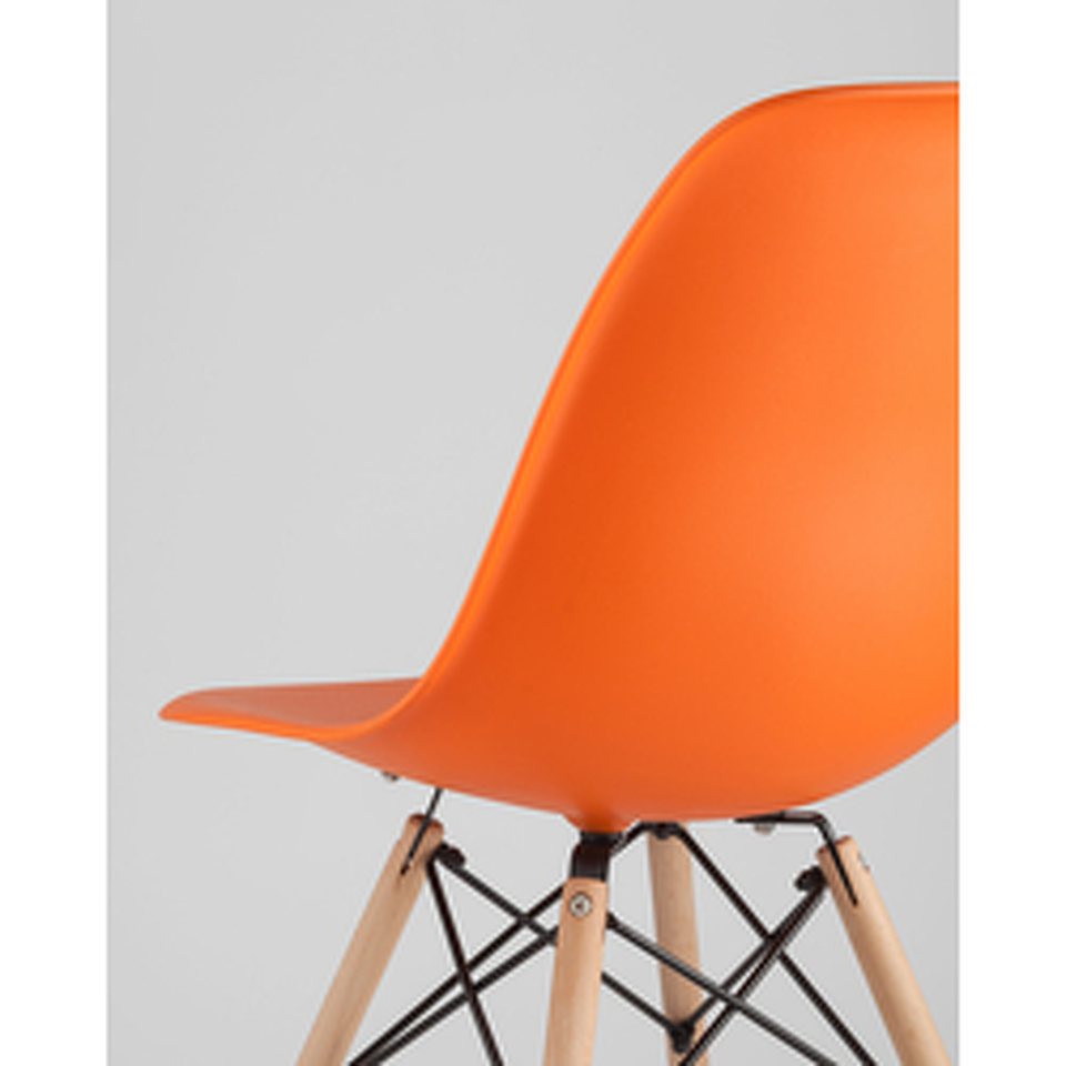 Фото №10  Стул Eames Style DSW оранжевый (разборный каркас)