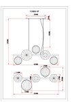 Превью фото №5  Подвесной светильник Светильник подвесной Moderli V10800-5P Renny