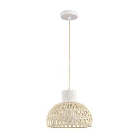 Фото LUMION 8368/1A ECO LN26 327 белый/бежевый, цемент/металл/джутовый шнур Подвес E27 LED 10W 220V BOHO