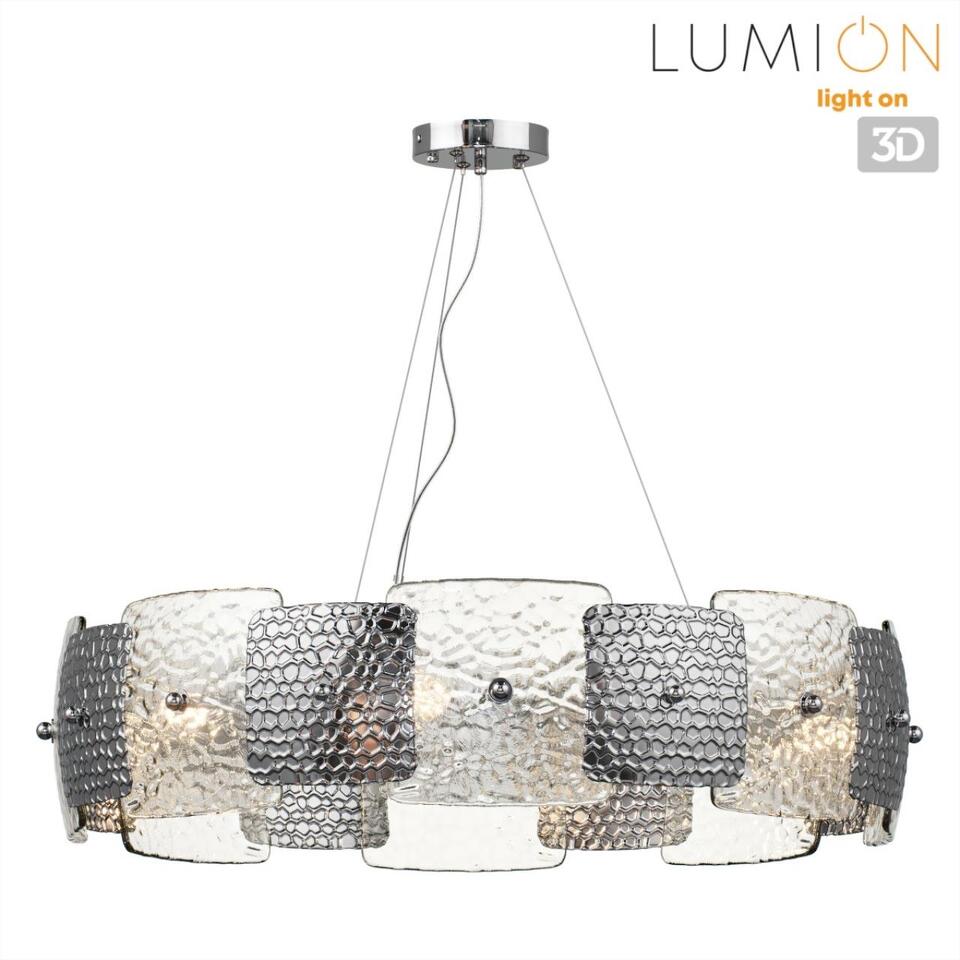 Фото №7  Люстра LUMION 6588/8 MODERNI LN26 202 хром/тонированное стекло, металл/стекло Люстра подвесная E14 8*40W 220V LIBERTI
