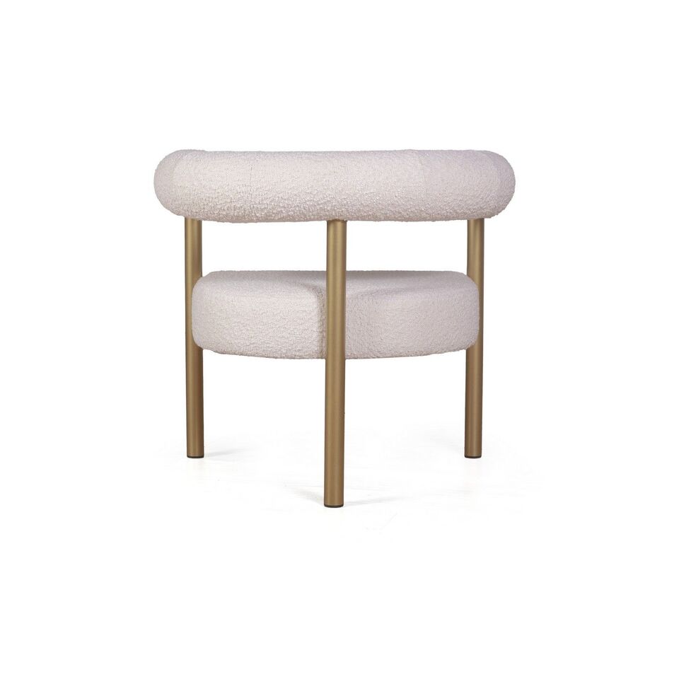 Фото №7  Кресло Top concept Кресло Бигги, букле Turin ivory / опоры золото