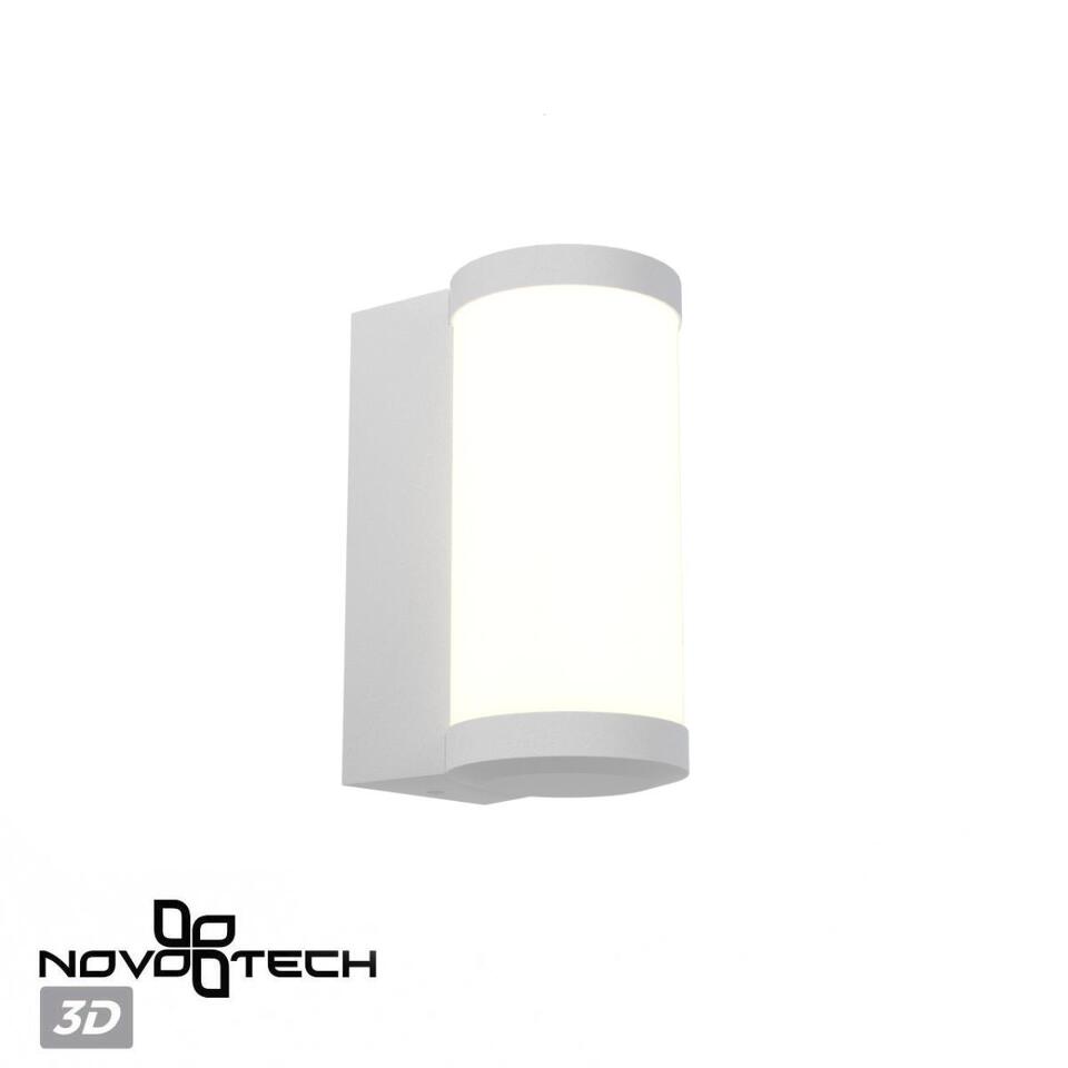 Фото №6  NOVOTECH 359299 STREET NT24 776 белый Светильник ландшафтный настенный IP65 LED 6W 4000K 180-265V OPAL