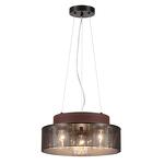 Превью фото №7  Подвесной светильник LUMION 6598/3C MODERNI LN25 000 черный/черный. коричневый металл, эко кожа/металл, стекло Подвесной светильник Е27 3*60W 220V BASALTO